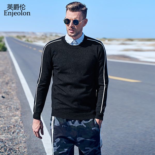 enjeolon mens sweaters 2019 new fahsion o neck winter men pullover long sleeve casual knitted sweater male clothes my3251, White;black
enjeolon mens sweaters 2019 new fahsion o neck winter men pullover long sleeve casual knitted sweater male clothes my3251, White;black