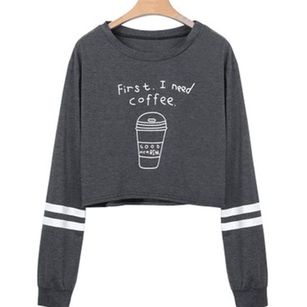 spring women fashion letter print first i need coffee hoodies women long sleeve casual cropped sweatshirt pullover elastic, Black
spring women fashion letter print first i need coffee hoodies women long sleeve casual cropped sweatshirt pullover elastic, Black