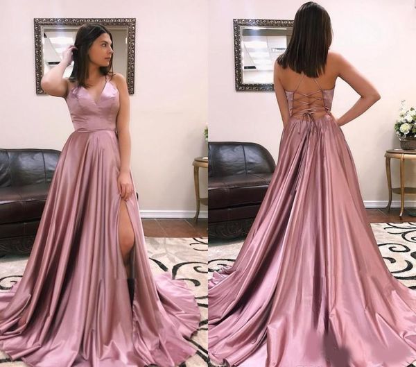 2020 backless prom dresses a line satin floor length pageant holidays graduation wear formal evening party gowns plus size, Black
2020 backless prom dresses a line satin floor length pageant holidays graduation wear formal evening party gowns plus size, Black