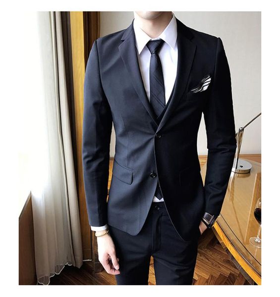 my loddy men suits pure color slim fit male 3 piece suits wedding dress men business for wedding tuxedo (jacket +vest + pants, White;black
my loddy men suits pure color slim fit male 3 piece suits wedding dress men business for wedding tuxedo (jacket +vest + pants, White;black