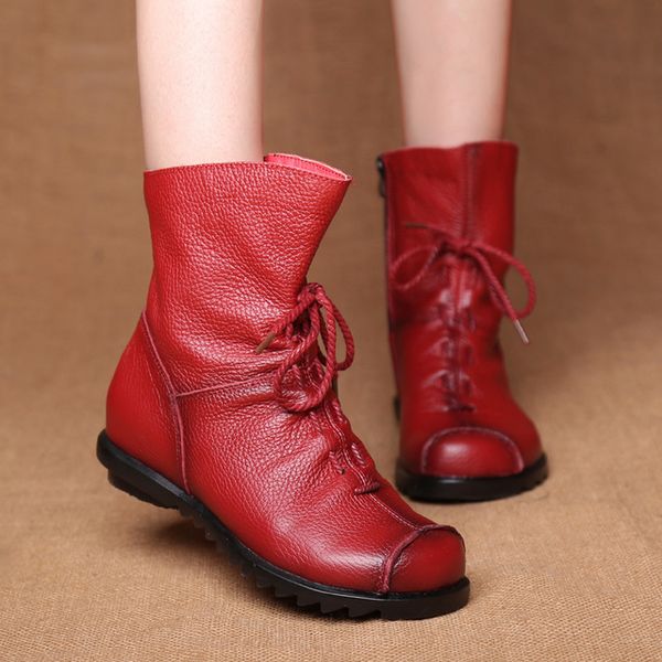 fashion women boots genuine leather ankle boots plus size mid-calf cowboy women shoes winter booties female footwear, Black
fashion women boots genuine leather ankle boots plus size mid-calf cowboy women shoes winter booties female footwear, Black