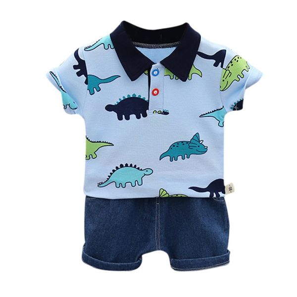 2pcs children boy clothes summer dinosaur print lapel short sleeve t-shirt shorts suit 7, White
2pcs children boy clothes summer dinosaur print lapel short sleeve t-shirt shorts suit 7, White