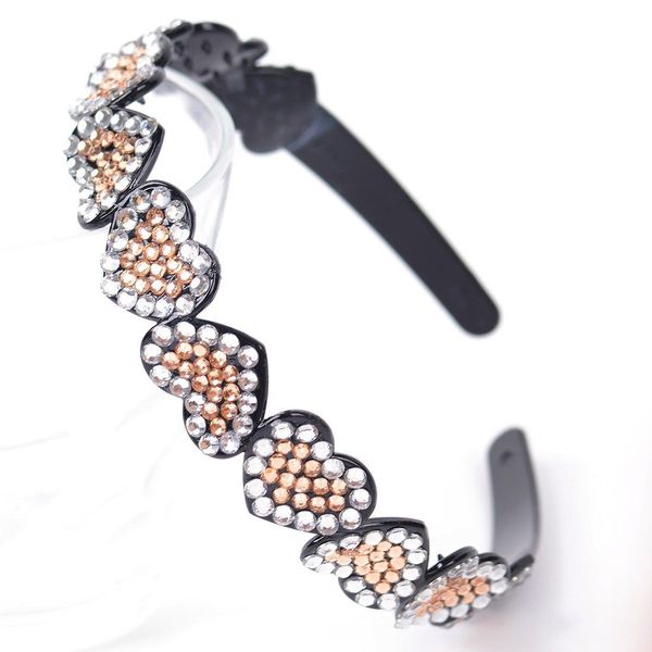 women crystal rhinestone headband hair alice bands plastic heart-shape accessory au98, Black;brown
women crystal rhinestone headband hair alice bands plastic heart-shape accessory au98, Black;brown