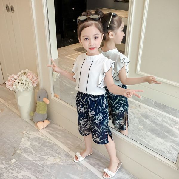 weixinbuy newborn baby girls casual summer ruffle sleeve chiffon vest + floral wide-leg pants set, White
weixinbuy newborn baby girls casual summer ruffle sleeve chiffon vest + floral wide-leg pants set, White