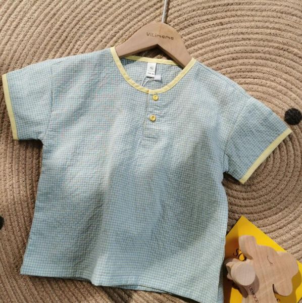 2020 new girls boys plaid t shirt cotton fashion summer cotton kids 1-6t qh487, Blue
2020 new girls boys plaid t shirt cotton fashion summer cotton kids 1-6t qh487, Blue