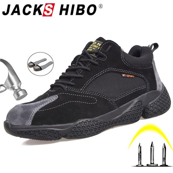 jackshibo 2019 new design work safety shoes men cow leather construction boots anti-smashing steel toe cap shoes men sneakers, Black
jackshibo 2019 new design work safety shoes men cow leather construction boots anti-smashing steel toe cap shoes men sneakers, Black