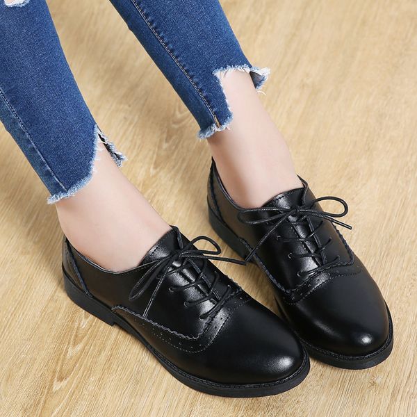 women shoes leather fashion comfortable and breathable flats women's casual shoes, Black
women shoes leather fashion comfortable and breathable flats women's casual shoes, Black