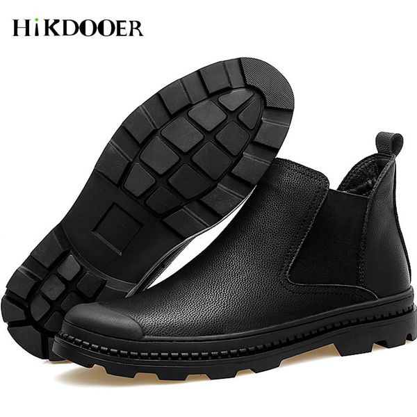 new men genuine leather boots slip on round toe shoes fashion footwear male ankle boots moccasins, Black
new men genuine leather boots slip on round toe shoes fashion footwear male ankle boots moccasins, Black