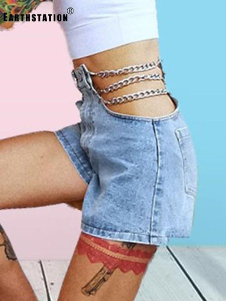 women's shorts heavy craft strapping chain hollow leak waist denim ladies summer fashion personality wild, White;black
women's shorts heavy craft strapping chain hollow leak waist denim ladies summer fashion personality wild, White;black