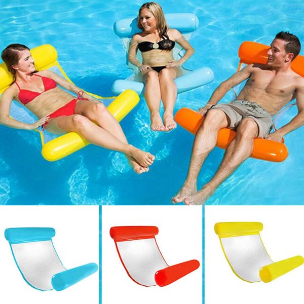 

floating water hammock inflatable foldable pool rafts chair swimming float lounger noodles with mesh panel for adults and kids