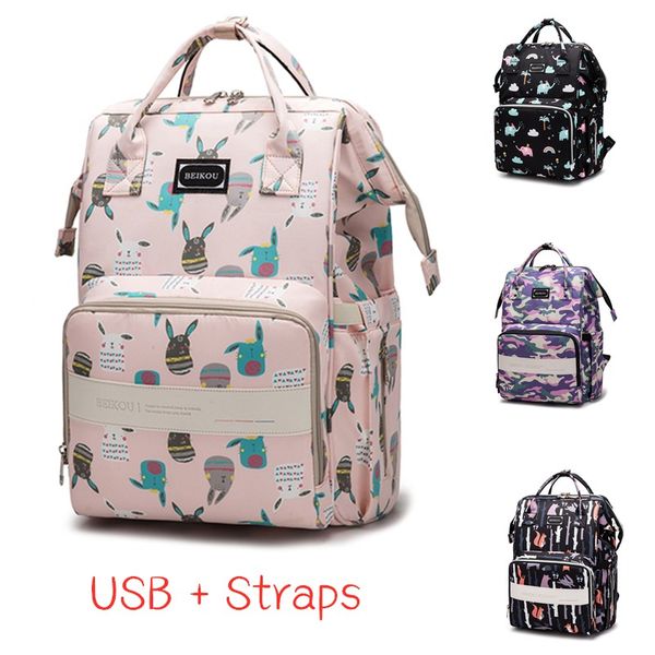 beikou usb diaper bag for mom travel backpack large capacity stroller bag maternity nappy changing baby
beikou usb diaper bag for mom travel backpack large capacity stroller bag maternity nappy changing baby