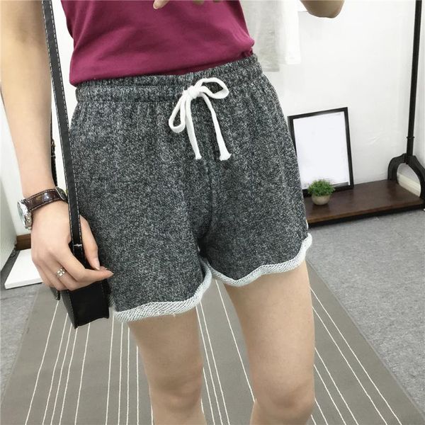 женщины повседневная хлопок шорты эластичный пояс короткие брюки с кулиской женский упругой незакрепленной спорта шорт, White;black 
женщины повседневная хлопок шорты эластичный пояс короткие брюки с кулиской женский упругой незакрепленной спорта шорт, White;black