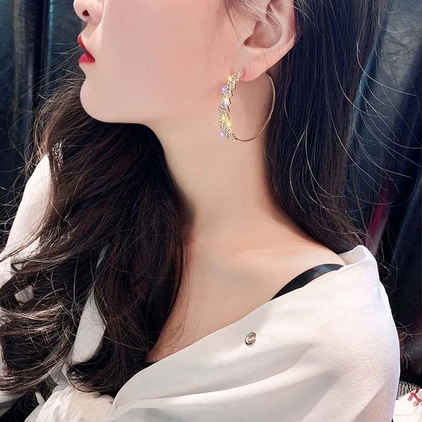 forseven 2020 european fashion round diamante shiny glitter geometric circle gold big hoop earrings with charm for women girl, Golden;silver
forseven 2020 european fashion round diamante shiny glitter geometric circle gold big hoop earrings with charm for women girl, Golden;silver