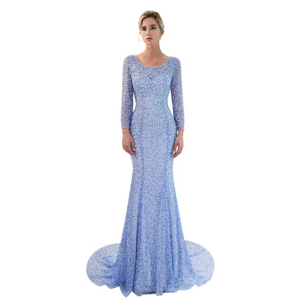 fashion elegant party gowns long sleeves mermaid heavy beading tulle long formal evening dresses women night prom dresses, Black;red
fashion elegant party gowns long sleeves mermaid heavy beading tulle long formal evening dresses women night prom dresses, Black;red