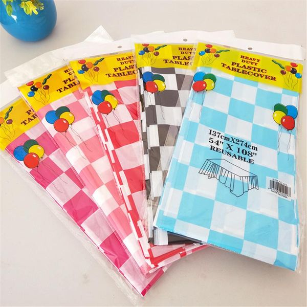54" x 108"( 137x274cm) checkered gingham 1 pack/4 pack disposable plastic tablecloth rectangle checkered t
54" x 108"( 137x274cm) checkered gingham 1 pack/4 pack disposable plastic tablecloth rectangle checkered t