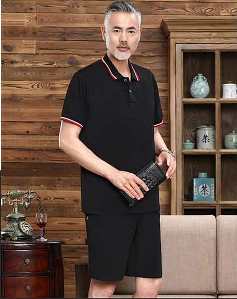 designer tracksuits daddy clothing pure color summer lapel neck short sleeve with short pants straight loose 2pcs casual patchwork mens, Gray
designer tracksuits daddy clothing pure color summer lapel neck short sleeve with short pants straight loose 2pcs casual patchwork mens, Gray