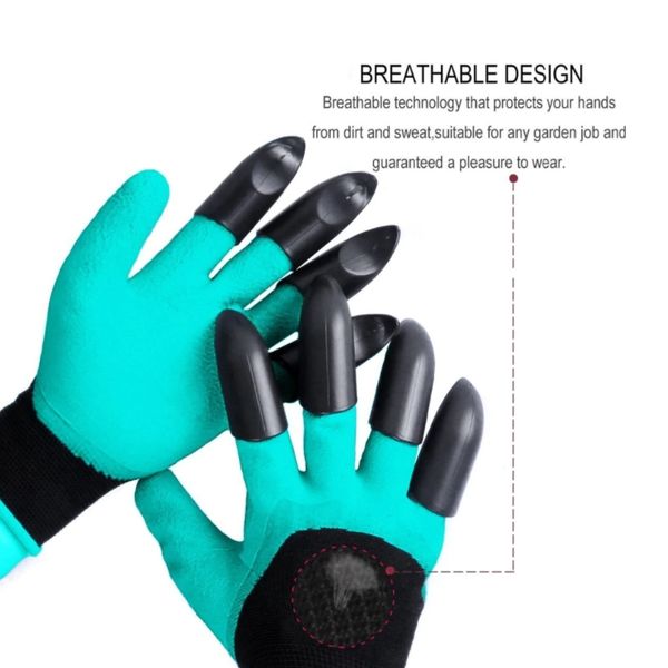 1 pair garden gloves for garden digging planting with 4 abs plastic claws easy to dig and plant glove garden working accessories
1 pair garden gloves for garden digging planting with 4 abs plastic claws easy to dig and plant glove garden working accessories