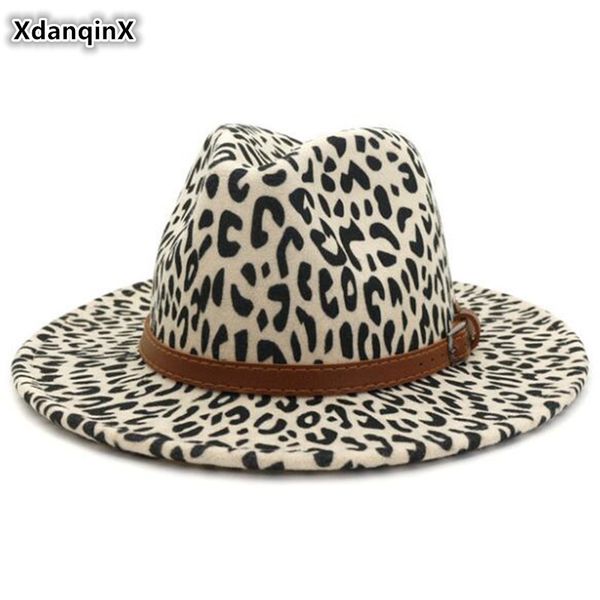 xdanqinx 2020 new autumn winter leopard hat women's woolen warm fedoras jazz hats multicolor fashion leopard men hat sunhat, Blue;gray
xdanqinx 2020 new autumn winter leopard hat women's woolen warm fedoras jazz hats multicolor fashion leopard men hat sunhat, Blue;gray