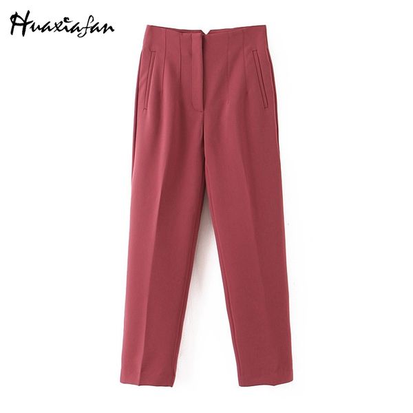huaxiafan straight pants women fashion casual slim solid trousers women elegant pockets ankle length pants female ladies, Black;white
huaxiafan straight pants women fashion casual slim solid trousers women elegant pockets ankle length pants female ladies, Black;white
