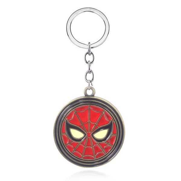 

metal keychains superhero spider man far from home keyring for keys men car women bag accessories, Silver