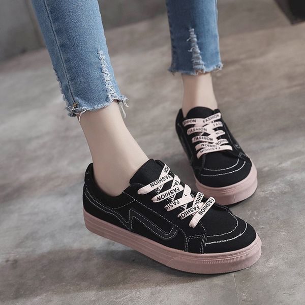 fashion flat shoes women baleriny flat casual vintage board student canvas ladies shoes t80726, Black
fashion flat shoes women baleriny flat casual vintage board student canvas ladies shoes t80726, Black