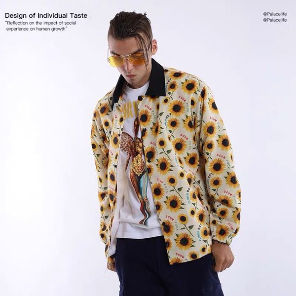 2019 european and american fashion brand autumn and winter new sunflower english letter pattern stand collar men's jacket coat, Black;brown
2019 european and american fashion brand autumn and winter new sunflower english letter pattern stand collar men's jacket coat, Black;brown