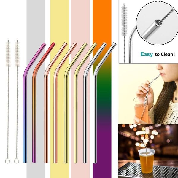 10pcs stainless steel curved straw / straight straw drinking with cleaner brush tools set party bar accessoryfor
10pcs stainless steel curved straw / straight straw drinking with cleaner brush tools set party bar accessoryfor