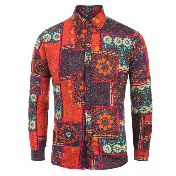 vogue nice retro fashion new men's male casual lapel single-breasteddown print drawing long-sleeved slim fit shirt tide, White;black
vogue nice retro fashion new men's male casual lapel single-breasteddown print drawing long-sleeved slim fit shirt tide, White;black