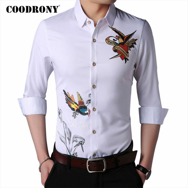 men's casual shirts coodrony brand shirt men chinese style floral embroidery chemise homme spring autumn long sleeve mens camisa c6071, White;black
men's casual shirts coodrony brand shirt men chinese style floral embroidery chemise homme spring autumn long sleeve mens camisa c6071, White;black