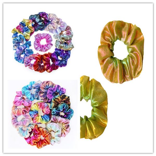 women shiny laser ponytail holder hair scrunchy gradient color elastic hair rings scrunchies girls hairbands tie rope accessories dhl e22609, Slivery;white
women shiny laser ponytail holder hair scrunchy gradient color elastic hair rings scrunchies girls hairbands tie rope accessories dhl e22609, Slivery;white