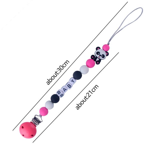 pacifier chain personalized name wooden clip silicone teether cartoon panda holder chain rodent baby teether gift nipple holder
pacifier chain personalized name wooden clip silicone teether cartoon panda holder chain rodent baby teether gift nipple holder