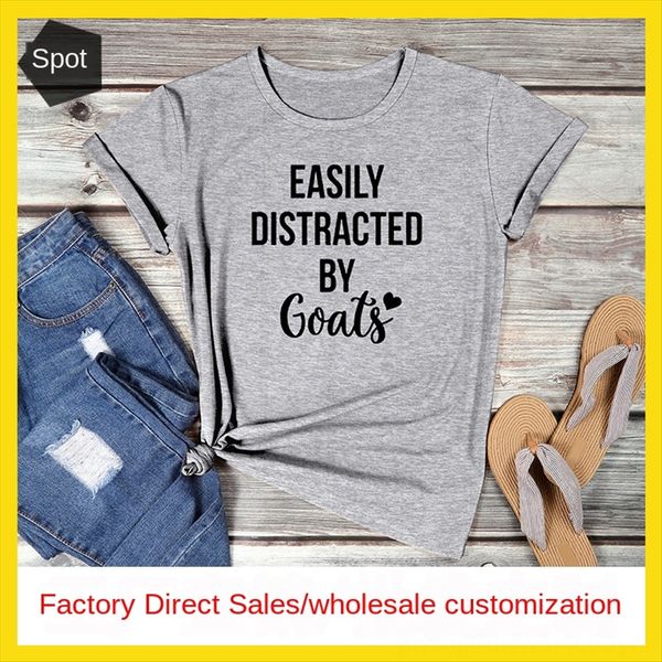 easily distracted by goats letter short sleeve casual easily distracted by t-shirt goats letter short sleeve casual t-shirt top, White
easily distracted by goats letter short sleeve casual easily distracted by t-shirt goats letter short sleeve casual t-shirt top, White