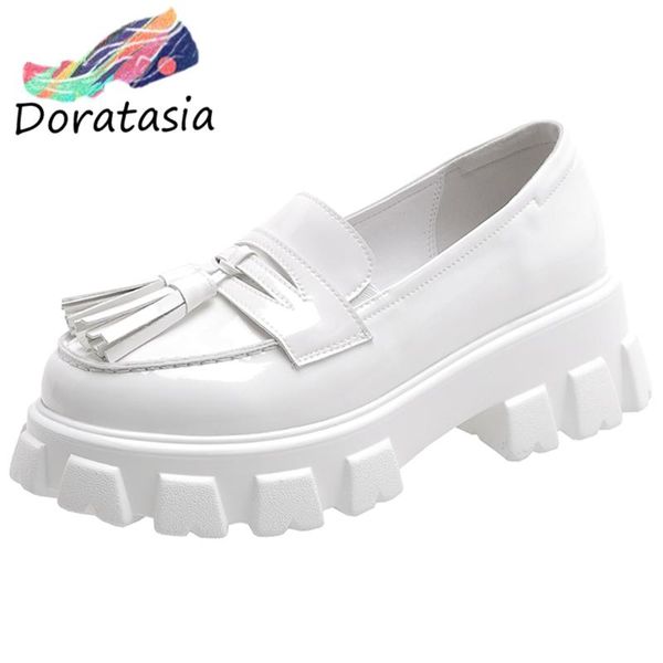 doratasia brand spring new girl fashion tassel flats platform loafers women 2020 cool patent pu comfort shoes woman, Black
doratasia brand spring new girl fashion tassel flats platform loafers women 2020 cool patent pu comfort shoes woman, Black