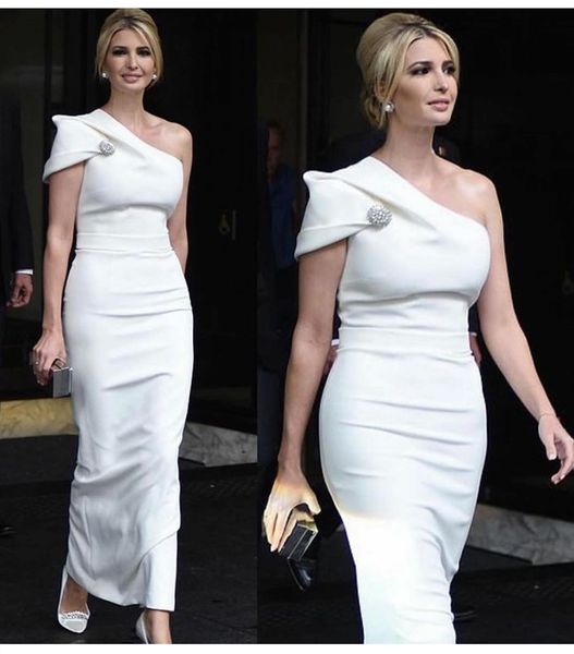 2019 first daughter white chiffon mermaid evening dresses one shoulder prom gowns red cartpet runway fashion, Black;red
2019 first daughter white chiffon mermaid evening dresses one shoulder prom gowns red cartpet runway fashion, Black;red