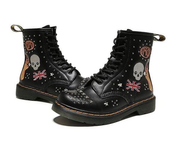ankle boots women flat shoes england style genuine leather fashion rivet ladies motorcycle short boots, Black
ankle boots women flat shoes england style genuine leather fashion rivet ladies motorcycle short boots, Black