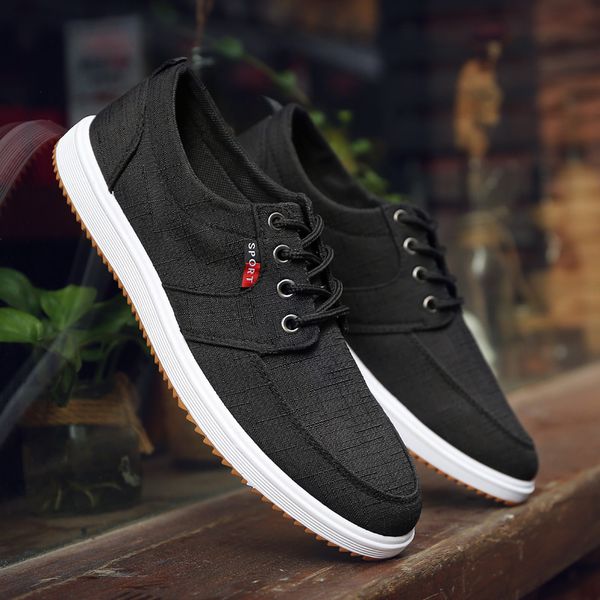 2019 tide men's casual shoes spring and autumn canvas shoes breathable casual men's walking boots men, Black
2019 tide men's casual shoes spring and autumn canvas shoes breathable casual men's walking boots men, Black