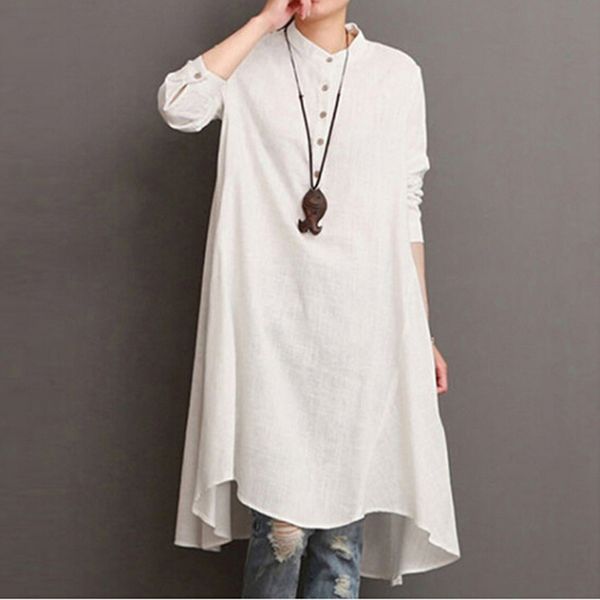 women fashion blouse solid autumn long sleeve button blouse casual befamele shirt loose button, White
women fashion blouse solid autumn long sleeve button blouse casual befamele shirt loose button, White