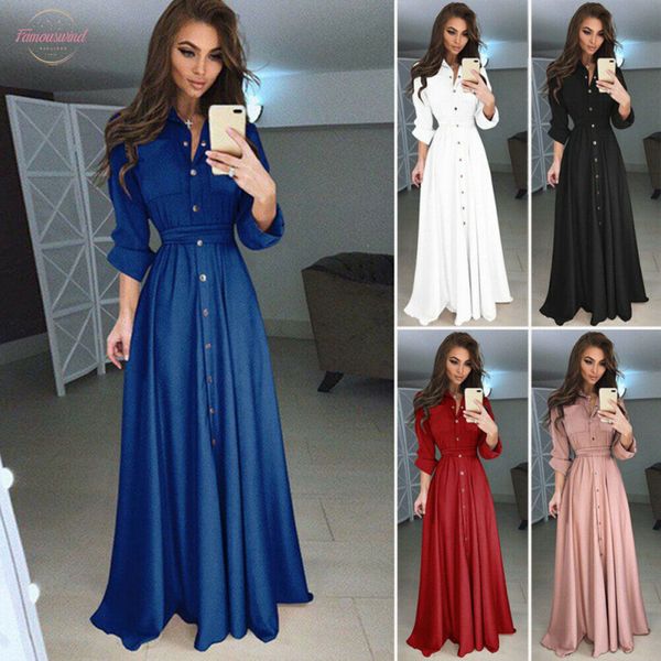 new women dress vintage long sleeve solid color button pocket lace spring up belt maxi dress fashion evening party dresses autumn women, Black;gray
new women dress vintage long sleeve solid color button pocket lace spring up belt maxi dress fashion evening party dresses autumn women, Black;gray