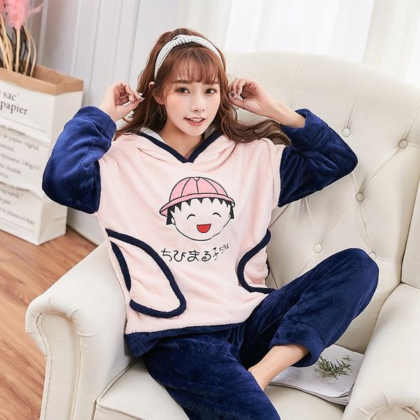 jinuo new arrival 18 styles casual women winter flannel pajama sets young ladies sweet lovely soft home wear sleepwear, Blue;gray
jinuo new arrival 18 styles casual women winter flannel pajama sets young ladies sweet lovely soft home wear sleepwear, Blue;gray
