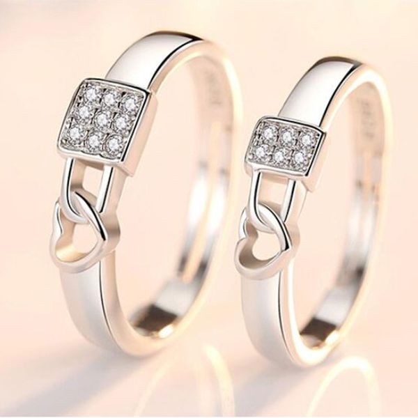 925 jewelry romantic love heart lock zircon opening rings for women men engagement wedding jewelry gifts s-r316, Slivery;golden
925 jewelry romantic love heart lock zircon opening rings for women men engagement wedding jewelry gifts s-r316, Slivery;golden