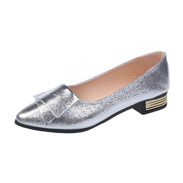 sagace silver classic autumn comfortable wild women's shoes fashion pointed flat shoes single cracked golden shoes size 35-41, Black
sagace silver classic autumn comfortable wild women's shoes fashion pointed flat shoes single cracked golden shoes size 35-41, Black