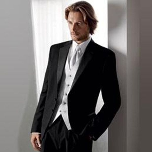 tuxedo for wedding groom suit 3 piece suits formal wear western dress black 2020, White;black
tuxedo for wedding groom suit 3 piece suits formal wear western dress black 2020, White;black