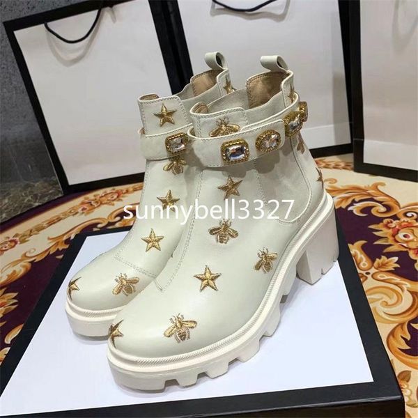 2019 female martin boots with box women's trip embroidered leather ankle boot with belt boots and booties for women shoes 1gg2, Black
2019 female martin boots with box women's trip embroidered leather ankle boot with belt boots and booties for women shoes 1gg2, Black