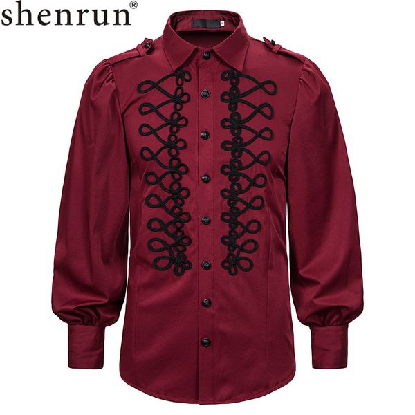 men's casual shirts shenrun men long sleeve retro victorian period royal court shirt slim stage dress costume drama host singer perform, White;black
men's casual shirts shenrun men long sleeve retro victorian period royal court shirt slim stage dress costume drama host singer perform, White;black