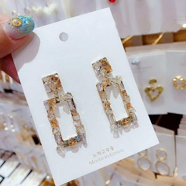 mengjiqiao new korean luxury shiny rectangle crystal drop earrings for women party elegant pendientes jewelry gifts, Silver
mengjiqiao new korean luxury shiny rectangle crystal drop earrings for women party elegant pendientes jewelry gifts, Silver
