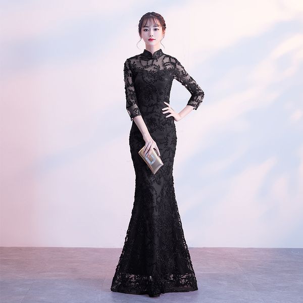 2018 black chinese wedding dress female long long sleeve cheongsam slim chinese traditional dress women qipao for wedding party, Red
2018 black chinese wedding dress female long long sleeve cheongsam slim chinese traditional dress women qipao for wedding party, Red