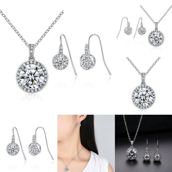 twinkle circle of copper stone necklace pendant and eardrop bride ornaments classic new fashion aurora pandora quality, Silver
twinkle circle of copper stone necklace pendant and eardrop bride ornaments classic new fashion aurora pandora quality, Silver