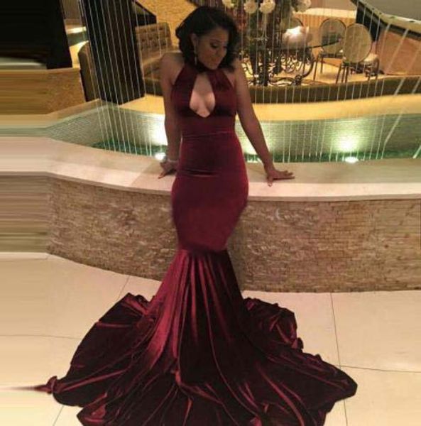 burgundy sleeveless revealing arabic halter elegant long mermaid evening dress bollywood real couture evening dress, Black;red
burgundy sleeveless revealing arabic halter elegant long mermaid evening dress bollywood real couture evening dress, Black;red