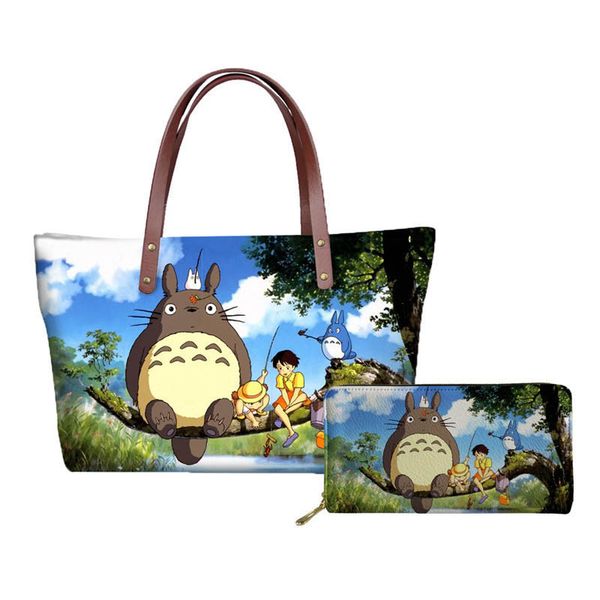 whereisart my neighbor totoro ladies beach handbag cartoon gray totoro print handbag for female classic handle wallet set 
whereisart my neighbor totoro ladies beach handbag cartoon gray totoro print handbag for female classic handle wallet set