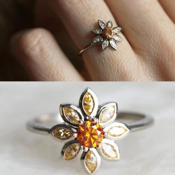 new cz stone fashion jewelry femme gold silver color cute sunflower crystal wedding rings for women, Slivery;golden
new cz stone fashion jewelry femme gold silver color cute sunflower crystal wedding rings for women, Slivery;golden